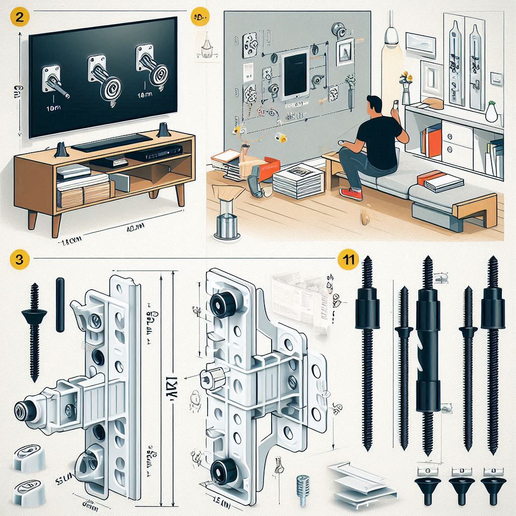 How many anchors do you need to mount TV on drywall?